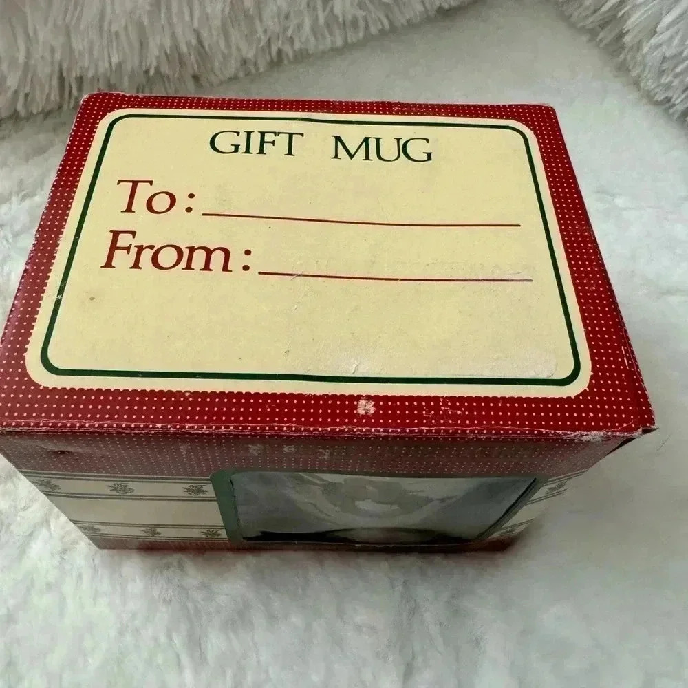 Vintage Goose Geese Ducks NIB Christmas Wreath Coffee Mug 90’s Cottagecore - Picture 9 of 10